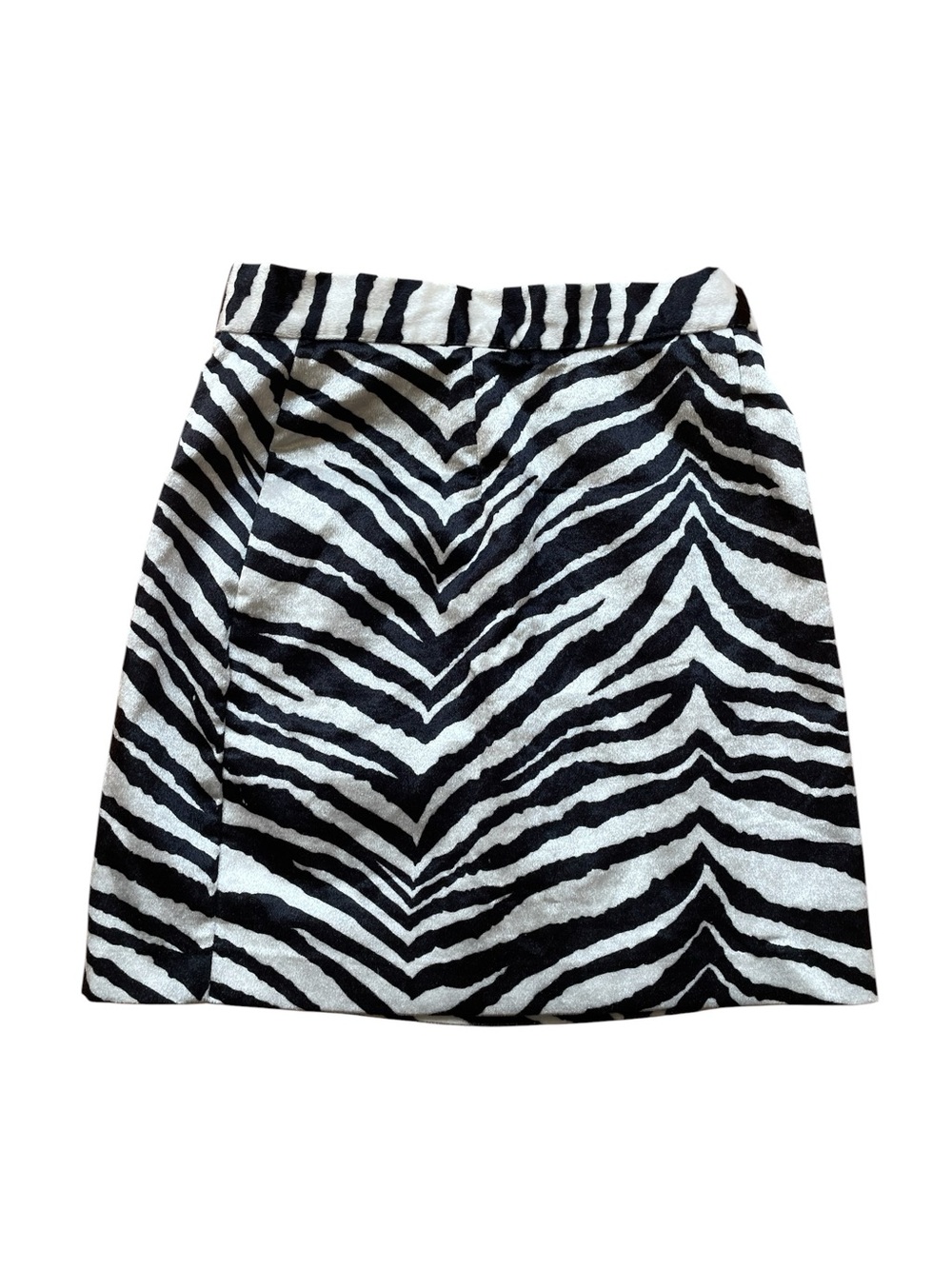 Vintage 1990's Y2K Le Chateau Faux Fur Zebra Mini Skirt Fran The Nanny